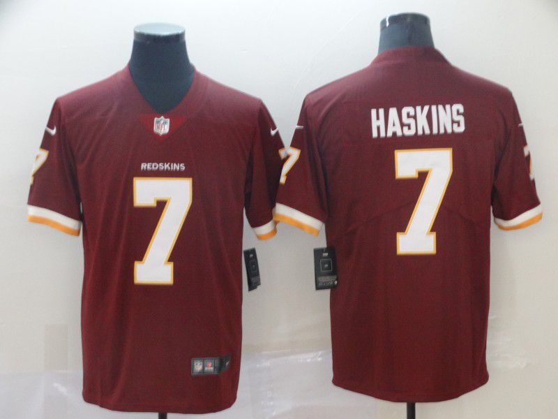 Men Washington Red Skins #7 Haskins Red Nike Vapor Untouchable Limited Player NFL Jerseys->washington redskins->NFL Jersey
